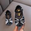 Autumn New Style Girls' Princess Bowknot Baby Dance Performance Flat Shoes, Leather Shoes, Schoolgirl Shoes