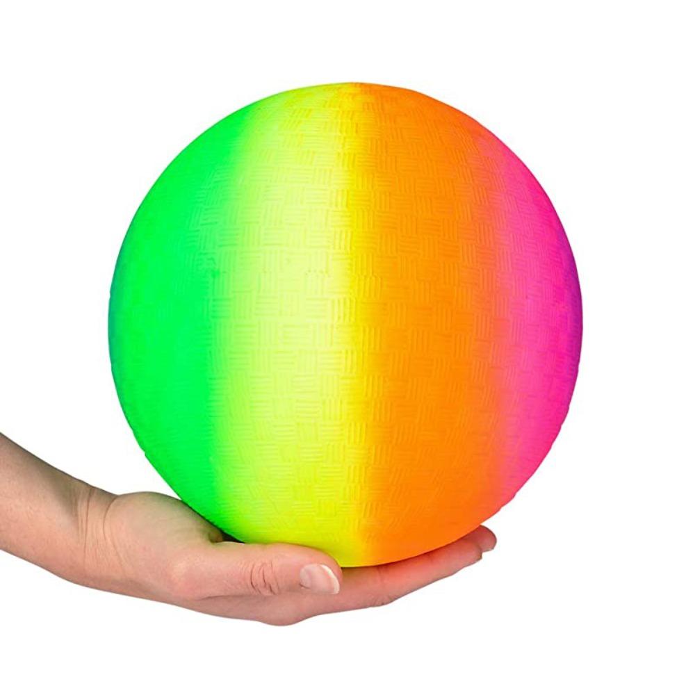 Inflatable Soccer Ball Rainbow Football PVC Playthings Inflatable Football Toy Beach Rainbow Balls
