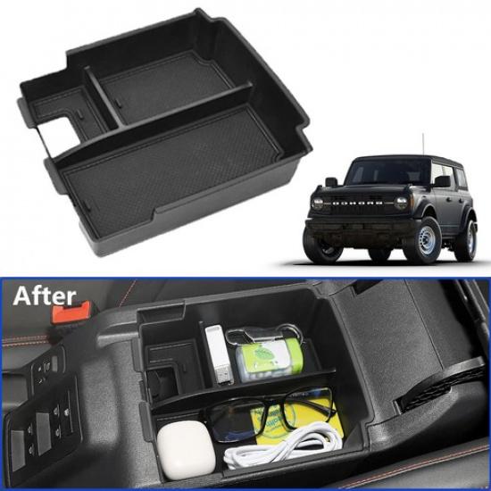 Center Console Hidden Storage Box Tray For 2025 Ford Bronco 4 Door NO For 2 Door