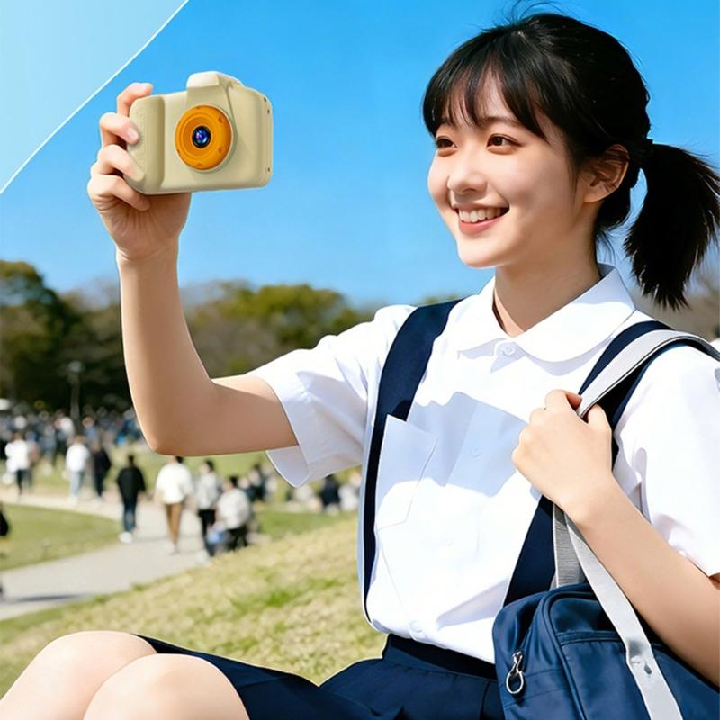 Childrens Pocket Size Learning Camera ABS Construction Digital Photo Selfie Device With AI Assistant