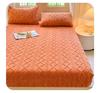 Winter Warm Velvet Taffeta Fitted Sheet - Non-Slip Solid Color Mattress Protector