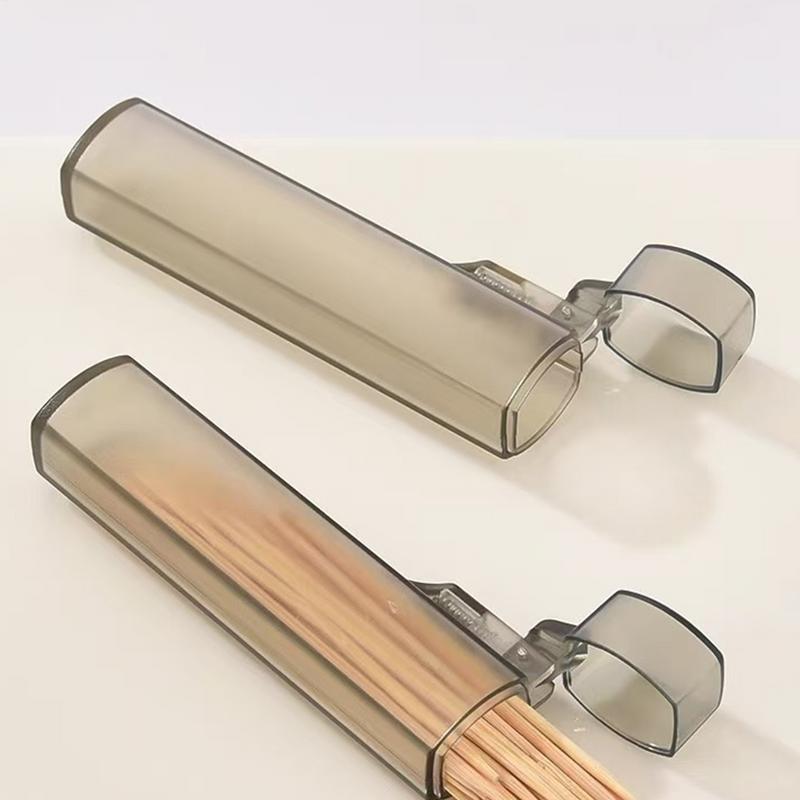 Taschen-Zahnstocherhalter Tragbarer Zahnstocherhalter Plastik-Zahnstocherspender Aufbewahrungsbehälter für Wattestäbchen Etui für den Außenbereich