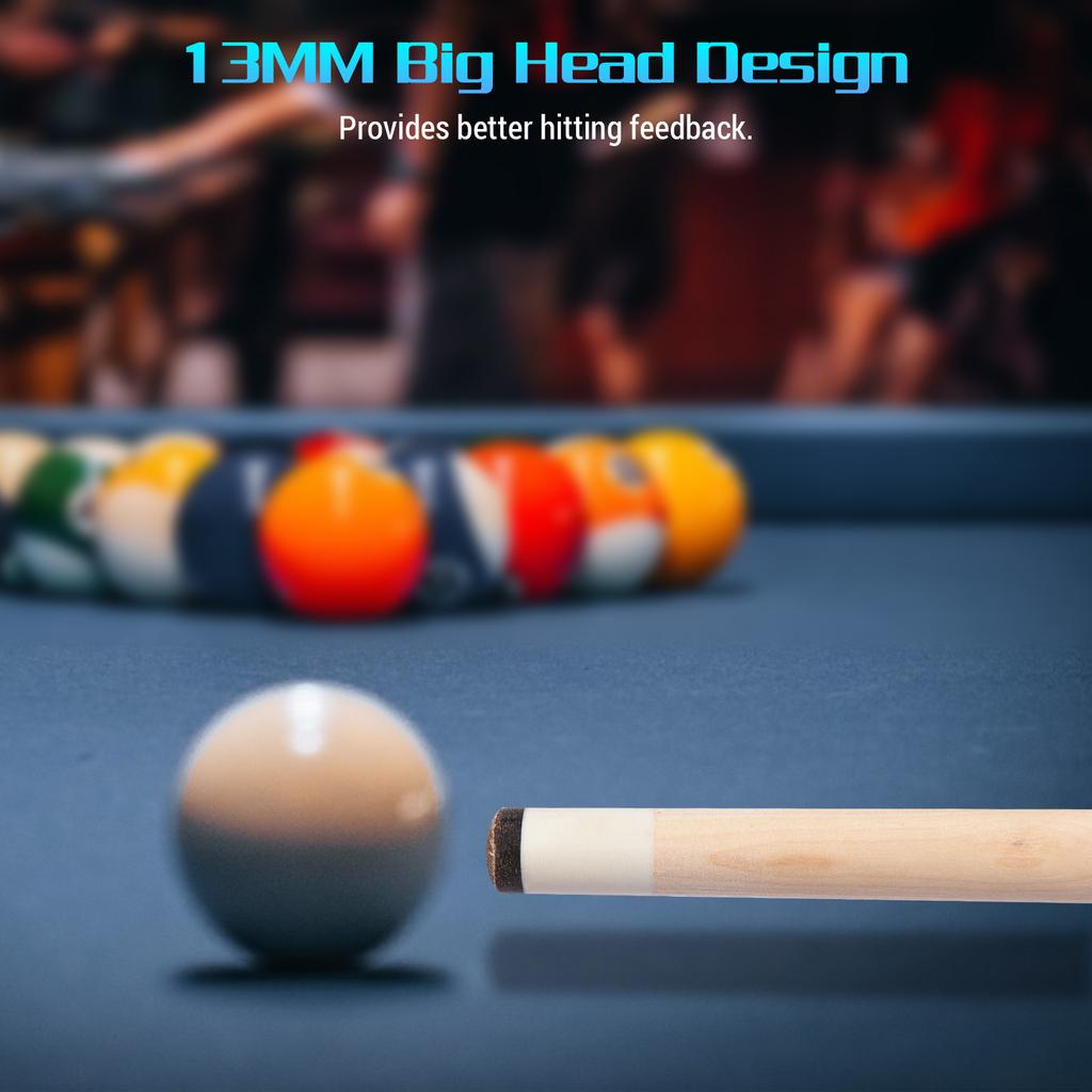 Pool Sticks 147cm 57.9in Maple Fancy Nine Ball Cue Double Section Billiard Design Pool Queue Stick Suitable for Black