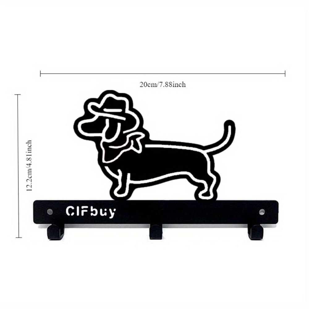 

1шт настенный брелок – ковбойская такса аксессуар брелок с настенным крючком ковбойская такса брелок настенное крепление чёрный