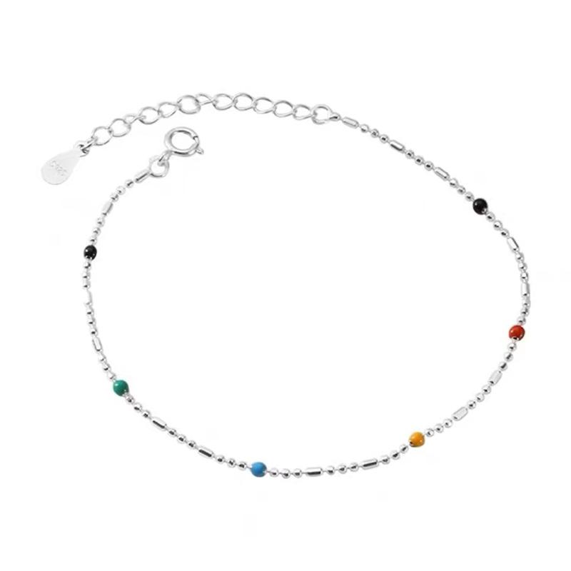 New 925 Silver Color Bracelet Simple Style Charm Bracelet Set Elegant Jewelry Gift for Women Birthday Party
