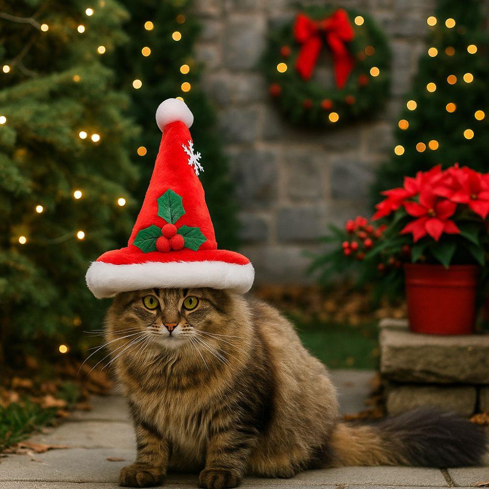 Cute Pet Christmas Hat Adjustable Pet Party Hat Delicate Festive Pet Hat  Holiday Photos