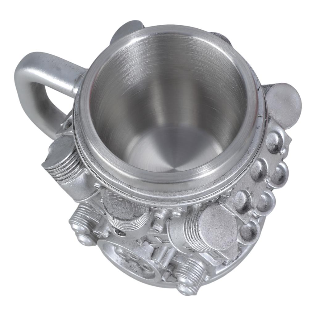 Automotive Engine Insulated Coffee Mug Stainless Steel Inner Cup Heat Resistant Water Container for Car Enthusiasts