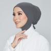 1/2/Pcs Muslim Inner Cap Hijab For Women Solid Underscarf Hijab Undercap Scarf Turban Hat Islamic Muslim Hijabs Ready To Wear