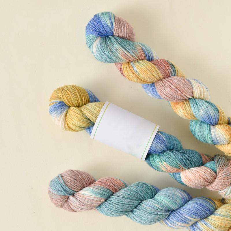 Ensemble de fil chiné Artisan 100G Écheveaux de laine grosse teints à la main