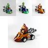 Geschenke Super Mario Kart Prinzessin Peach Pull-Back-Figur Auto PVC-Spielzeugsammlung mit zerlegbaren Gliedmaßen