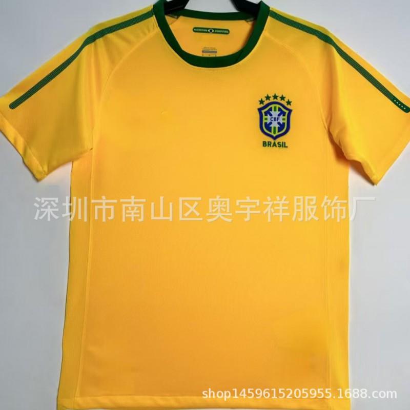 Vintage Brazil National Team Soccer Jersey Ronaldo 9 Classic Retro Football Shirt Short Sleeve Unisex