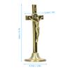 Catholic   Hand Made Zinc Alloy Metal Vertical Catholic Crucifix Wall   with Removable Base