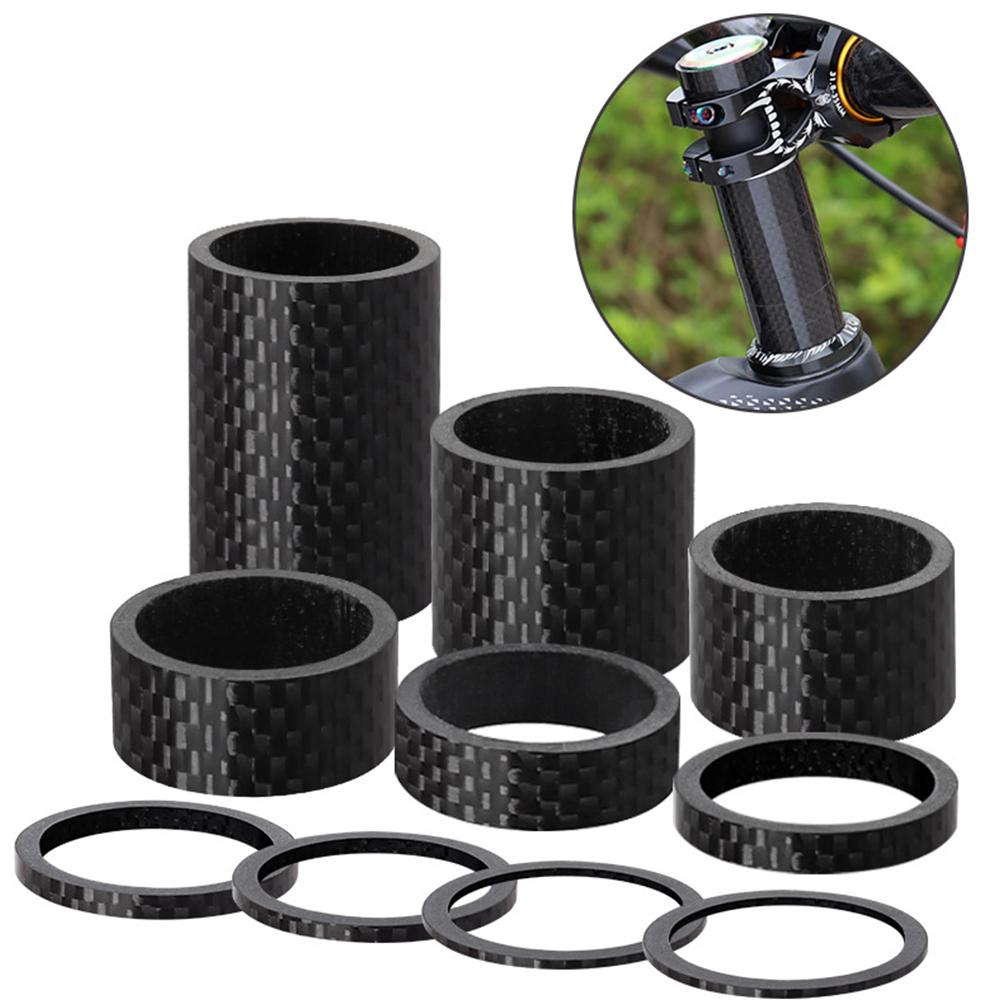 Anello rondella stelo manubrio mountain bike Anello cuffia in fibra di carbonio Distanziali forcella Accessori forcella anteriore bicicletta