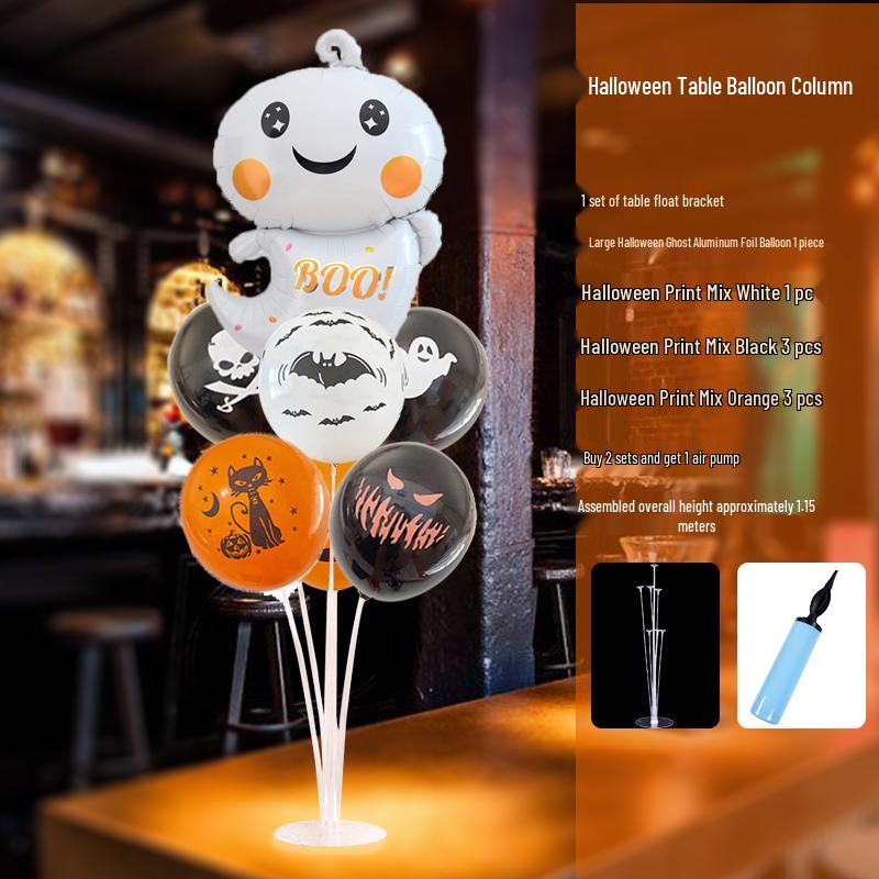 Halloween Pumpkin Atmosphere Balloons for Tables, Bars, Kindergartens, and Shopping Mall Displays