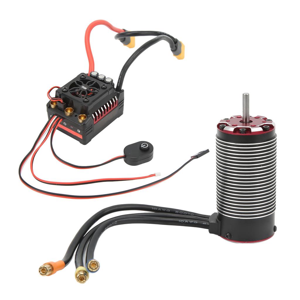 4282 2150KV V2 RC Sensorless Brushless Motor 4 Poles Rotor Replacement RC Motor with 150A ESC Temperature Control Port