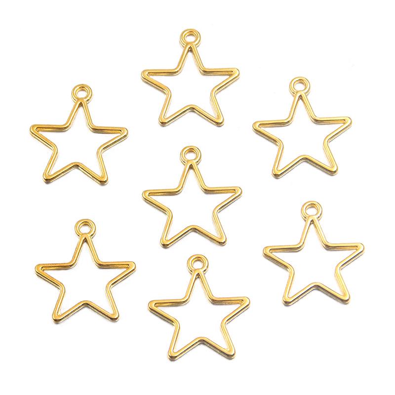 Pentagram Style 22 Antique Silver Pendant: Handmade Natural Charm Jewelry Accessory