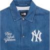 New Era SS25 Logo Embroidered Single-Breasted Long Sleeve Denim Jacket Unisex jackets 14536454