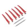 6Pcs Professional Hair Clips NonSlip Dividing  bill Hair Clips for Hair Cutting Styling(White )