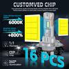 H7 H7 LED Headlight KIT Combo Bulbs High Low Beam Super Bright White 6500k Highlight 3570 CSP Chips 1 Copper Tube