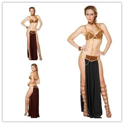 Cosplay Kostým Princezny Leiy Otrokyně Zlatá Podprsenka A Náhrdelník Kostým Egyptské Řecké Bohyně Xs-3Xl