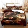 Cool Icon Garshasp Warrior Graphic Monster Slayer Gaming Bedroom Decor Bedding Duvet Cover + 2 Pillowcases Old PC Game Fan Room