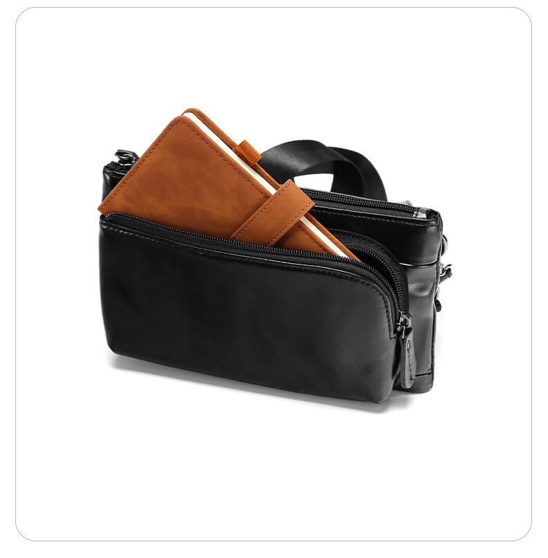 Men's Genuine Leather Vintage Shoulder Chest Bag - Casual High-End Messenger Bag