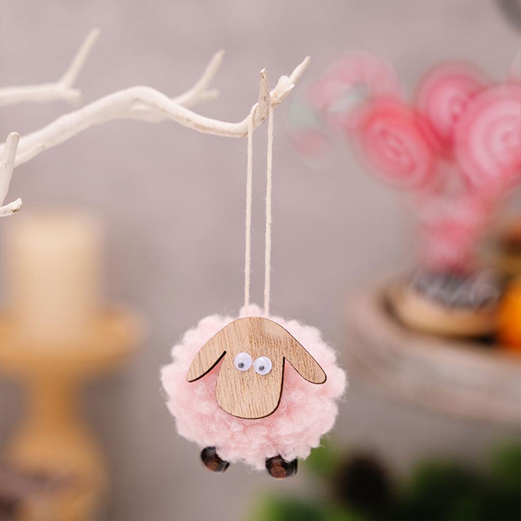 Set of 10 Soft Felt Sheep Christmas Tree Decorations Felt Sheep Hanging for Christmas Tree Ornamentation and Gifts