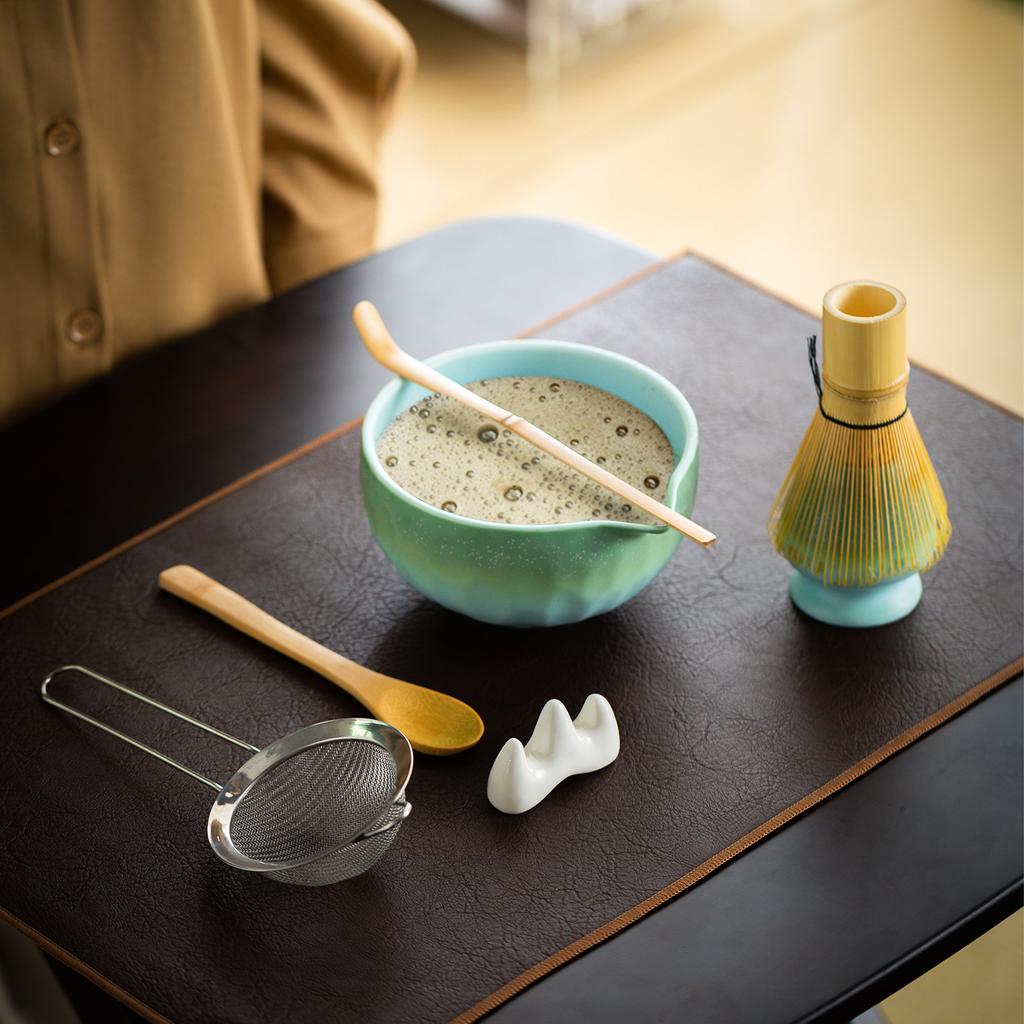 Gradient matcha set Japanese ceramic matcha bowl tea sipping matcha refreshment tool set bamboo tea ceremony suitable for