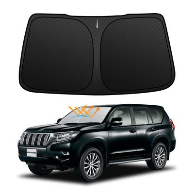 Neueste BLUESEATEC Toyota Land Cruiser Prado 150 Serie Spätmodell Windschutzscheiben-Sonnenschutz Modellauto Sonnenschutz Design Lichtblockierend Wärmeisolierung UV-Schutz
