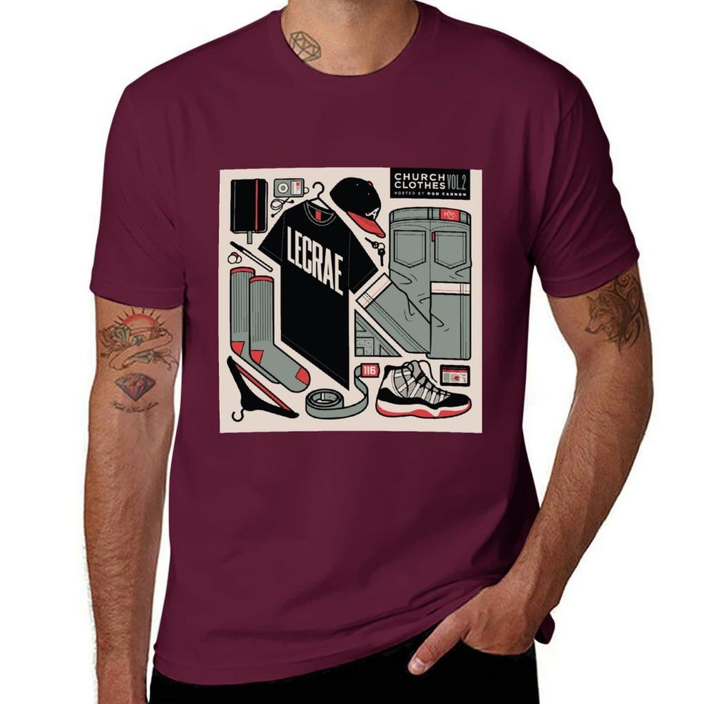 LeCrae Church Clothes Volume 2 T-Shirt Funnys Plus Size Tops Tees Tshirts for Men