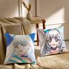 N-Nekoyashiki Yuki Kissenbezug Sofa und Wohnzimmer Dekorative Kissenbezüge Staubdicht und Milbendicht Verdeckter Reißverschluss