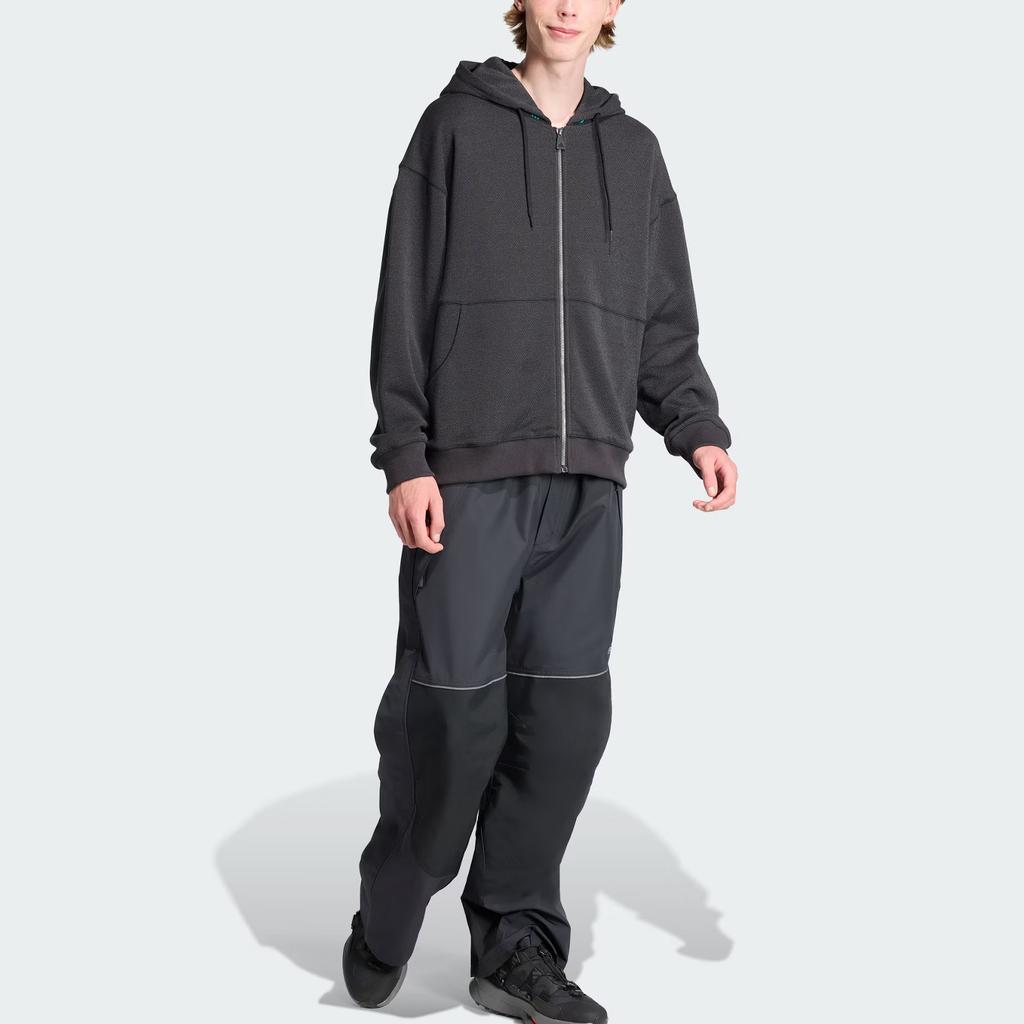 Adidas Felszerelés Sorozat FW25 Fényvisszaverő Logó Betű Sport Kapucnis Pulóver Hosszú Ujjú Kabát Férfi Kabát JX1460