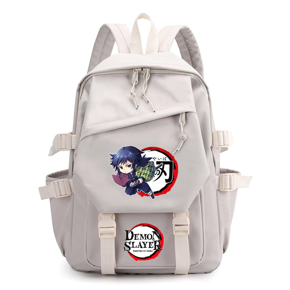 Sac à dos imprimé Demon Slayer pour adolescent étudiant Rentrée scolaire Sac à livres Femme Grande capacité Imperméable Sac de voyage