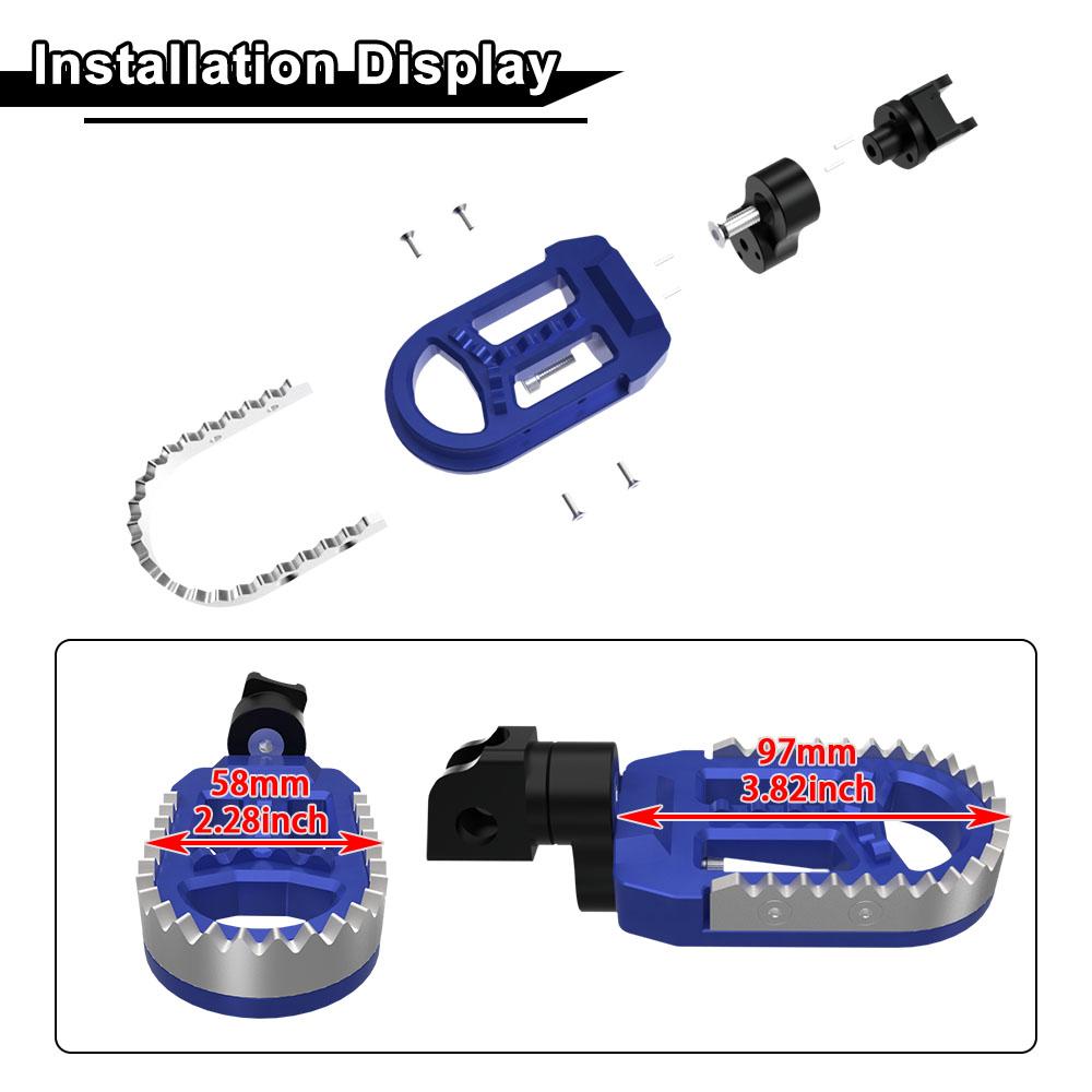 Foot Pegs Motorcycle Adjustable Footrest Footpegs Pedals For Yamaha YZ250F 2017 2018 2019 2020 YZ450F 2016 2017 2018 2019 2020
