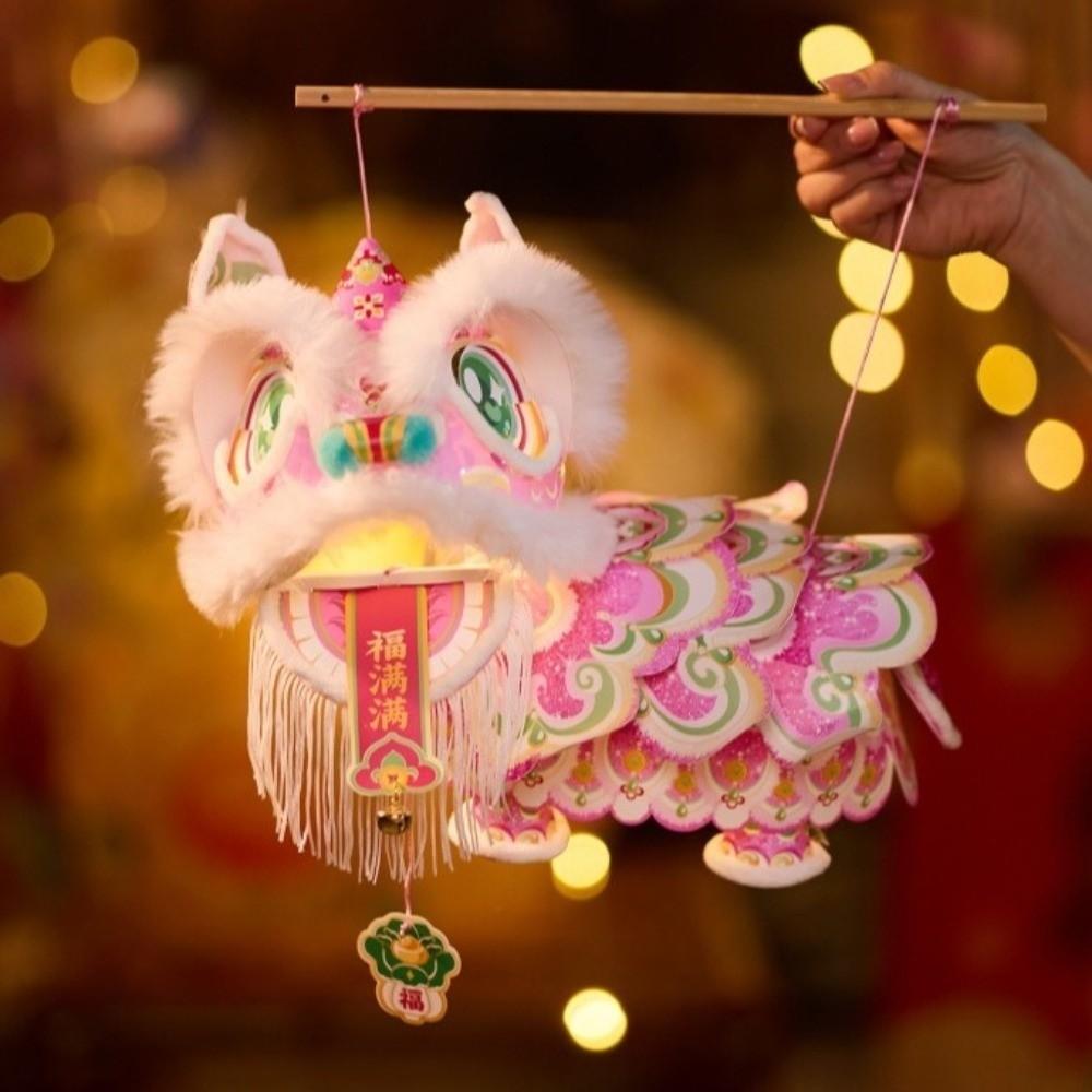 2026 New Year Lion Dance Lantern Ancient Handmade Lantern New Year Lantern  Birthday Celebration