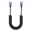 Spring-Stretch Type-C Fast Charging Cable for Phones & Tablets