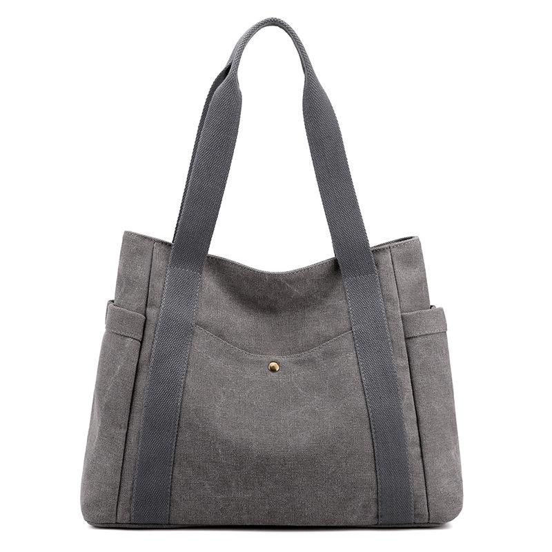 2025 Women's Large Canvas Tote: Fashionable, Artistic, and Simple Design with Single Shoulder Strap