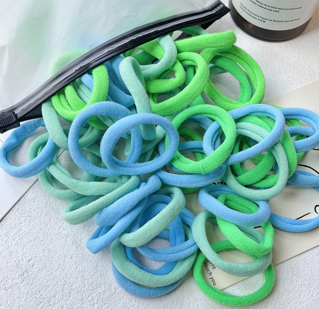 30/50pcs/Set Women 4cm High Elastic Big Hair Bands Solid Brown Headband Girls Ponytail Holder Fixed Hair Accessories Hair Ropes