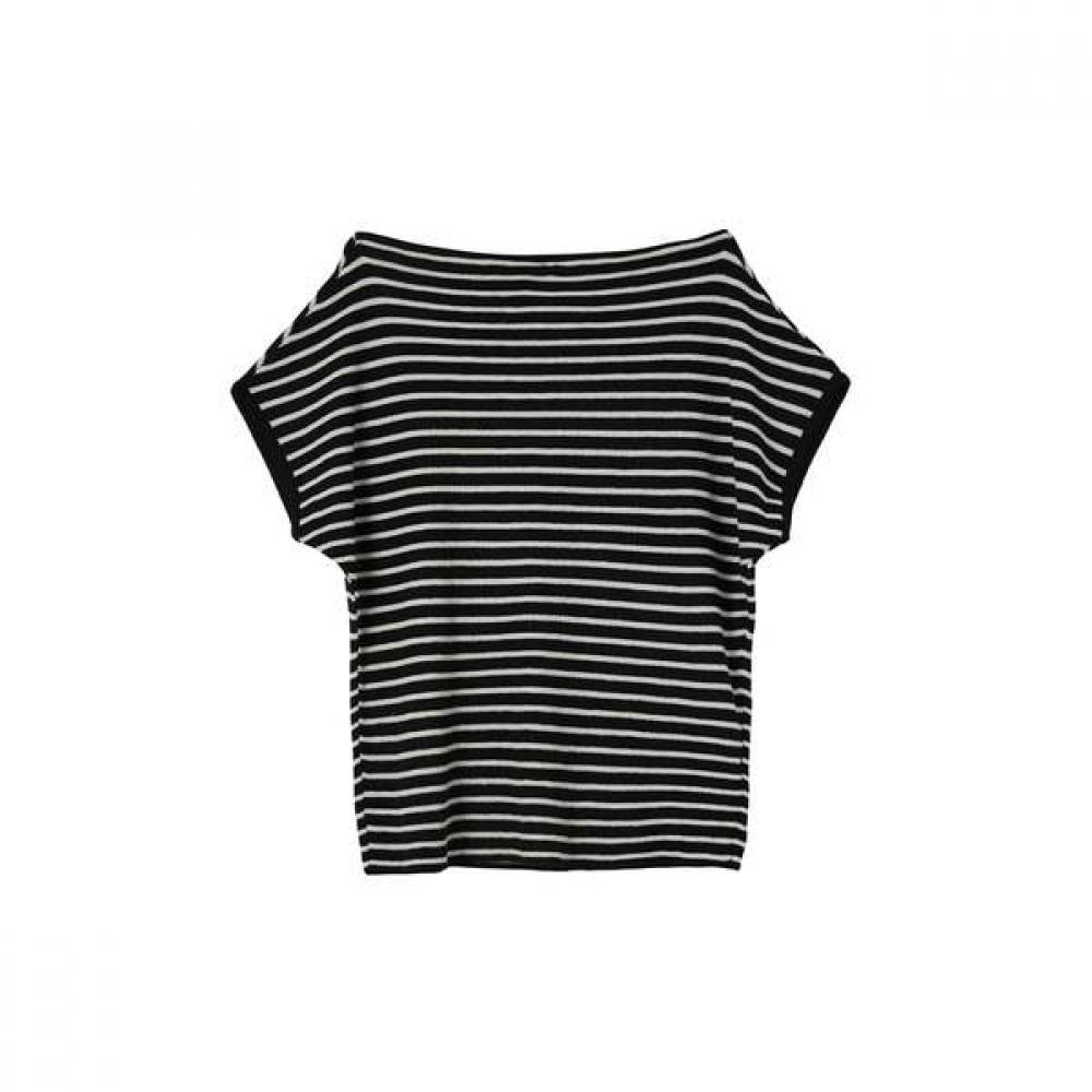 Lap Off Shoulder Short Sleeve Knit As2kh541 BK (black)/FF
