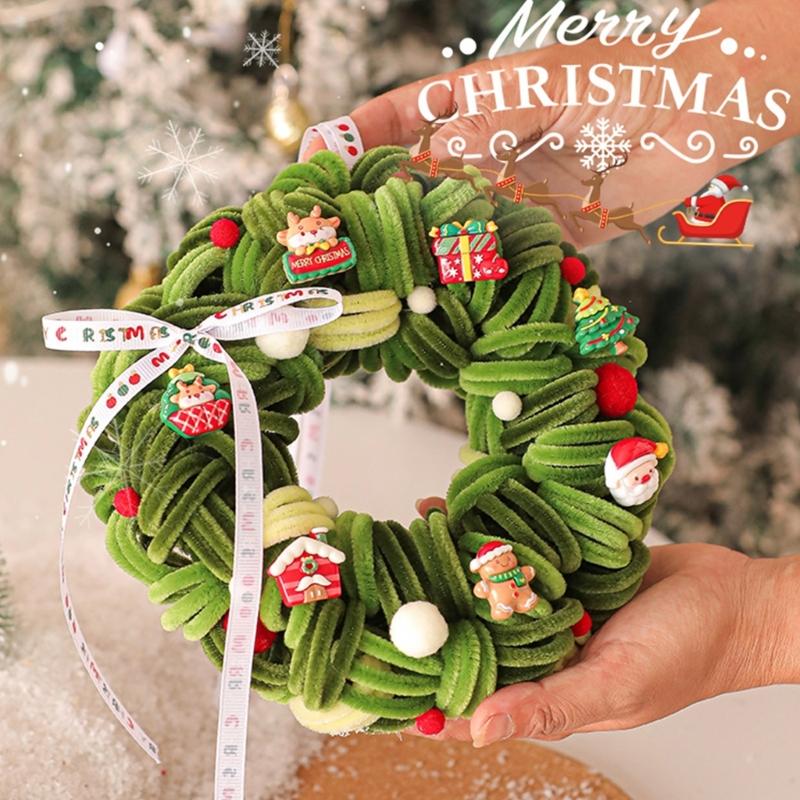 Twist Stick Christmas Tree Wreath For Door Wall Decoration For Holiday Homes Party Doorway Hanging Ornament