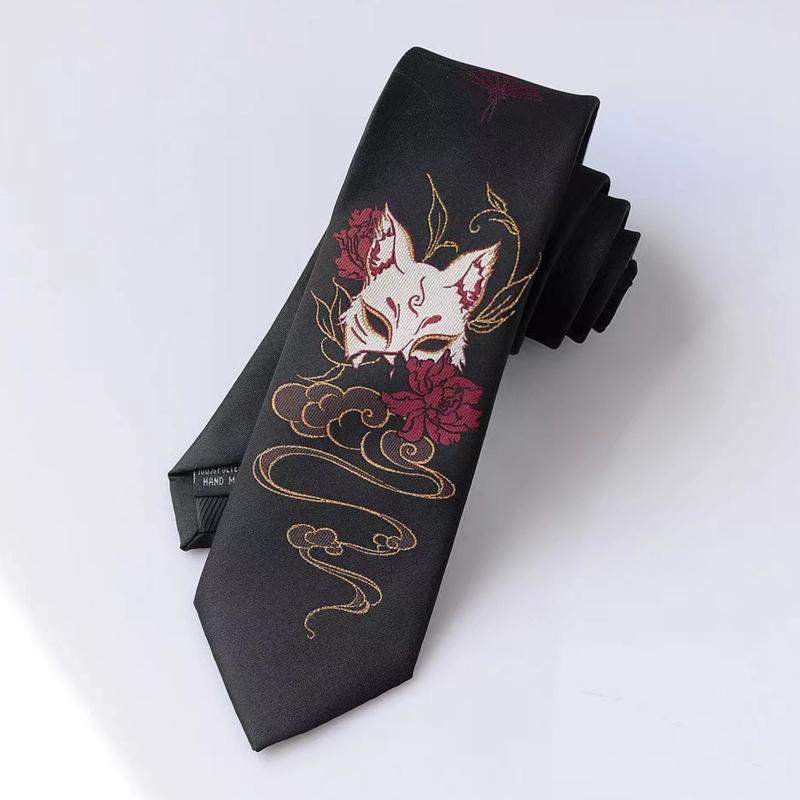 JK Uniform Tie Fox Tie Men Anime Ties For Men Hanfu Costume Photography Props Halloween Cosplay Props