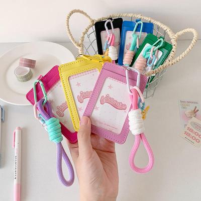 PU ID Card Holder Korean Version Star Hanging Decoration Star Chasing Small Card Display Pendant Student Meal Card