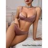 European & American Dusky Pink Push-Up Lingerie Set - Temptation & Desire (Bra Set 25213)