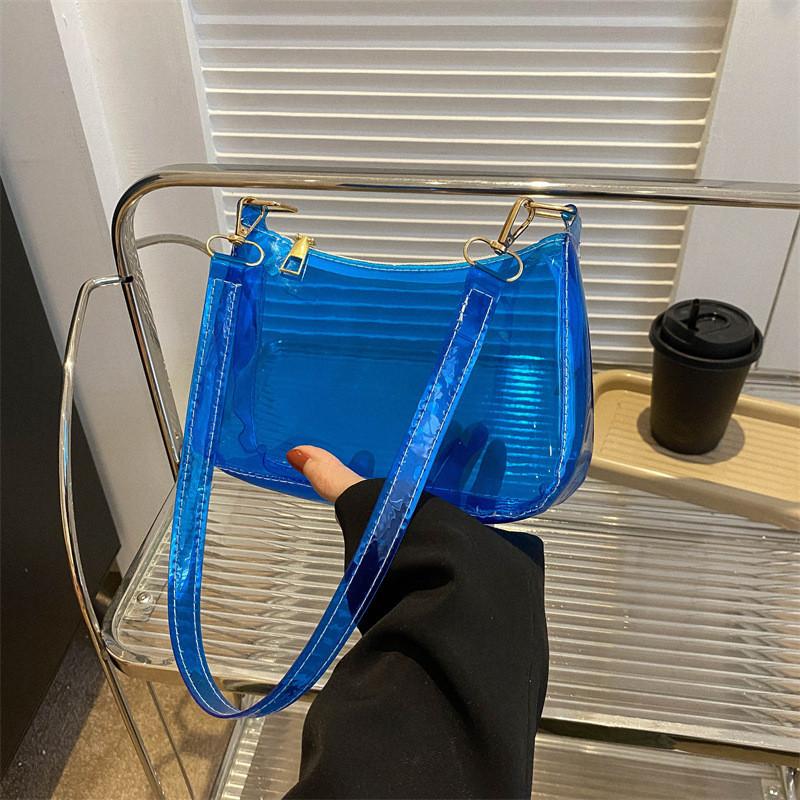 Fashionable Street Style Pvc Shoulder Bag For Women Trendy Small Square Bag