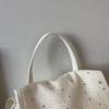 Womens Casual Star Print Backpack Drawstring Detail Adjustable Strap Large Capacity Minimalist Daily Bag for Commute Travel Everyday Use