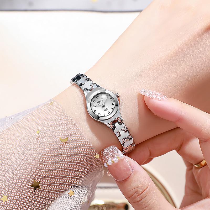 Elegant Women's Round Dial Watch - Student Style with Steel Band, High-End Fashion, Cross-Border Bestseller