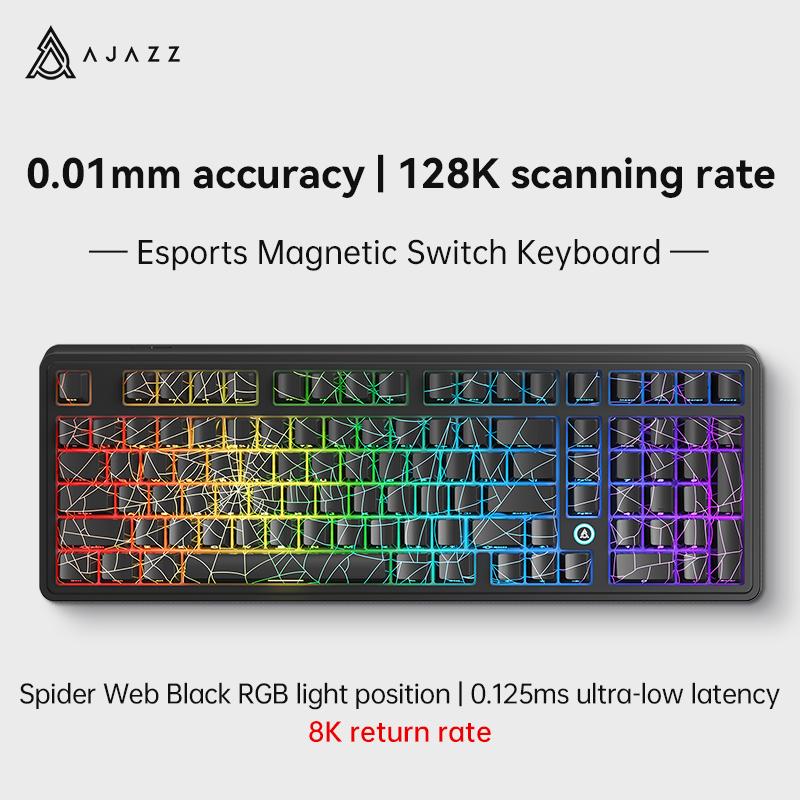 Ajazz AK980 MAX Gaming Keyboard Backlit RGB Wired