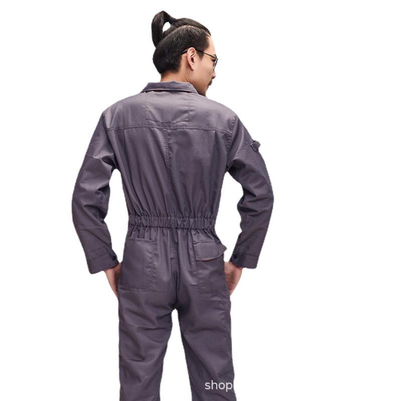 Men's Multi-Pocket Dustproof Workwear Overalls - Durable and Dirt-Resistant Auto Repair Suit