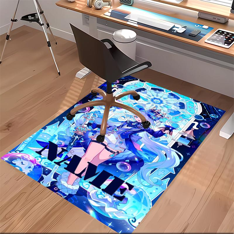 Custom personalization Genshin Impact Furina Print Area Rug - Soft, Washable Non-Slip Indoor Mat,Living Room,Home&Office Decorative Rug