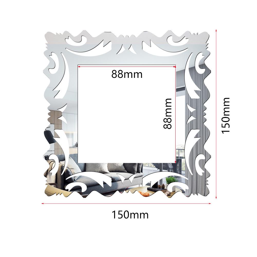Acrylspiegel Quadrat Schalteraufkleber: Reflektierende Wanddekoration für Wohnzimmer & Schlafzimmer